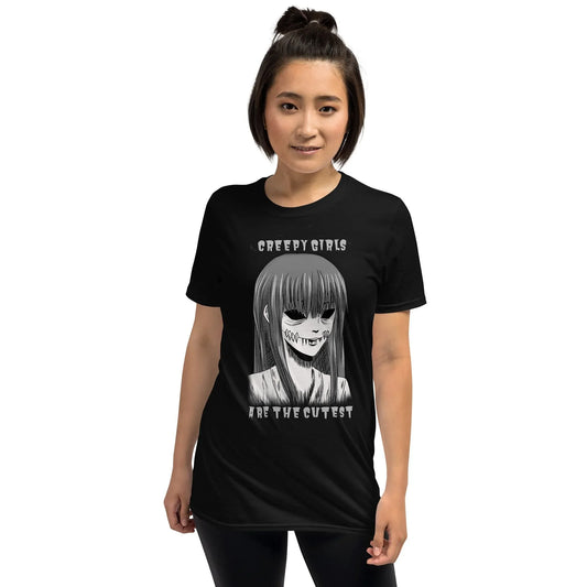 creepy girls are the cutest black gothic anime t-shirt