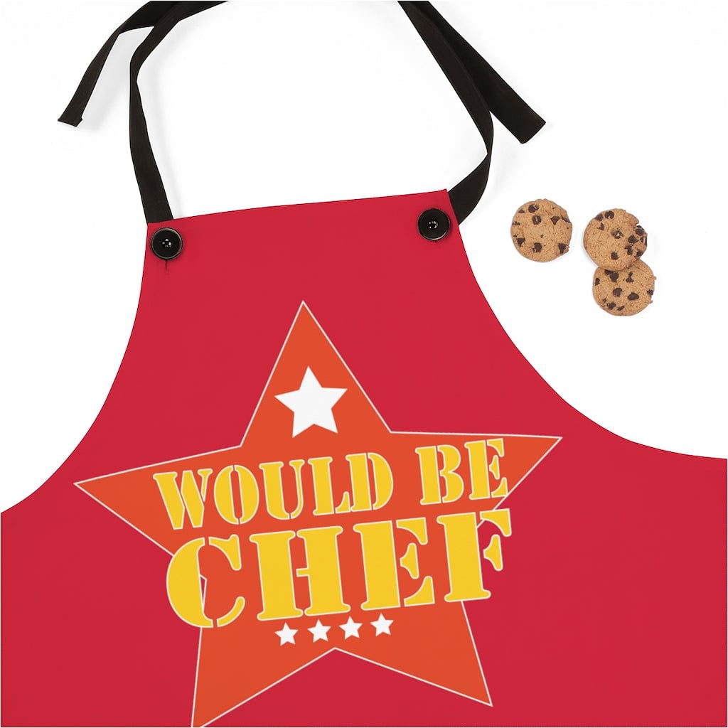 Would Be Chef Apron / Red Cooking Apron / Strong Kitchen Apron