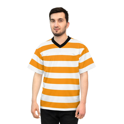 Unisex Orange / White Striped Shirt