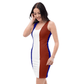 French Dress / France Flag Dress / Tight Dress / Soft Strech Fabric