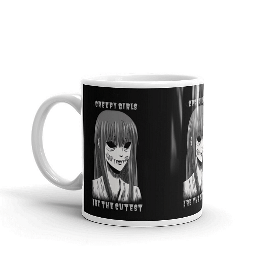 Soft Goth Mug / Creepy Mug / Scary Gift / Black Ceramic Mug