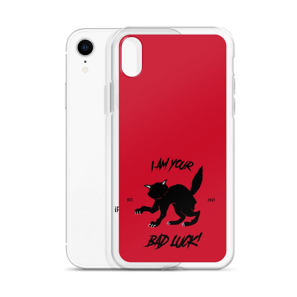 Black Cat Bad Luck iPhone Case / Red iPhone Case