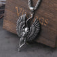 Egypt Cat Angel Wings Bastet Necklace /  Egyptian Talisman / Delivered With Wooden Box / 50 cm or 70 cm - YVDdesign