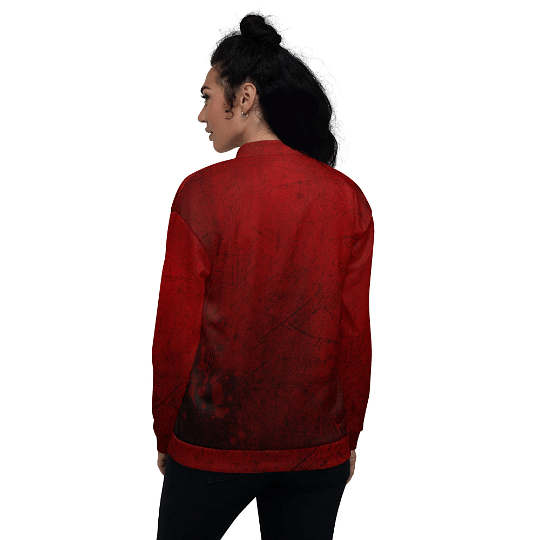 Red Bomber Jacket / Grunge Texture / Vintage Style