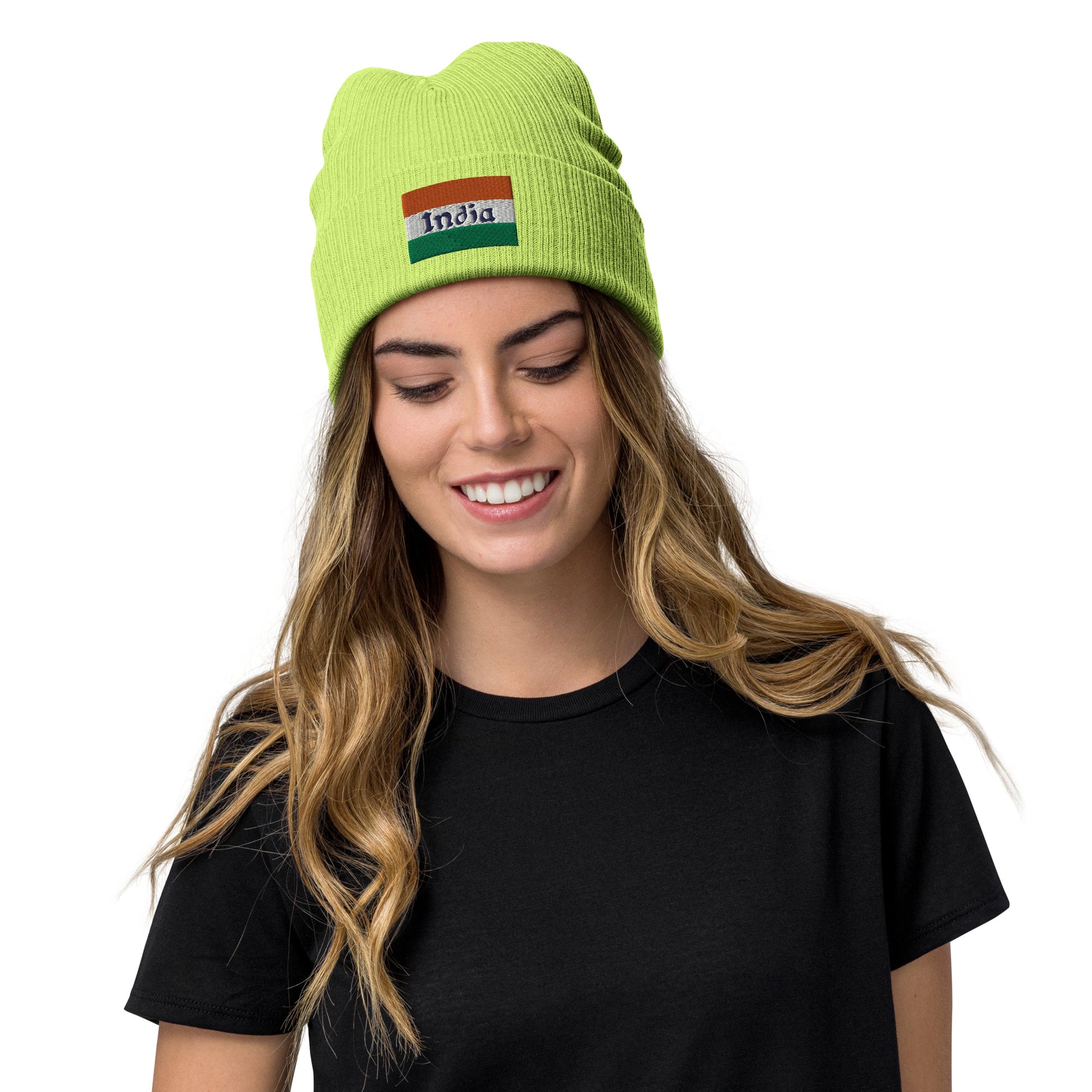 light green hat