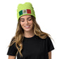 light green Mexico Beanie Hat With Embroidered Mexican Flag / Recycled Polyester / 8 Colors