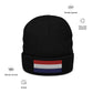 front side Colours Of The Netherlands Flag Beanie / Premium Quality Beanie With Embroidered Flag Of The Netherlands