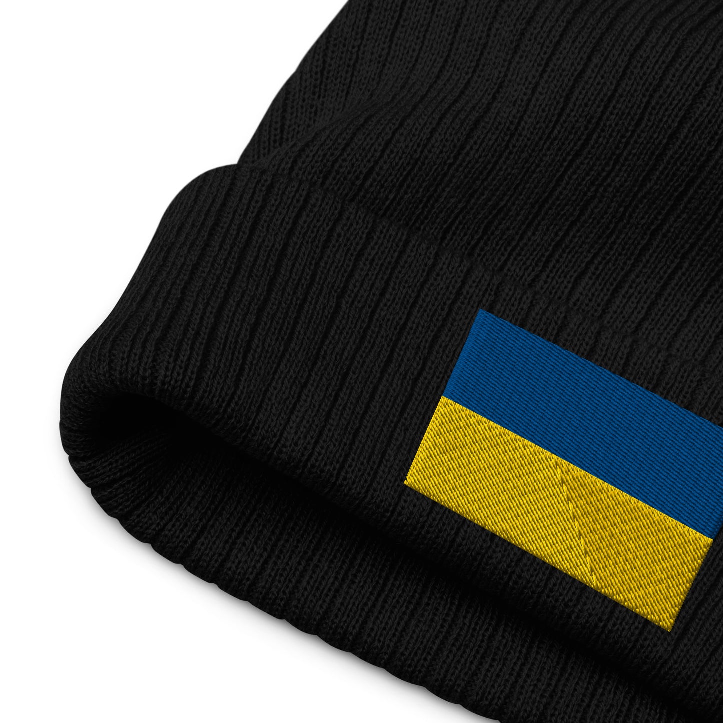 Ukraine Beanie / Ukraine Hat With Embroidered Flag / Quality Beanie / Recycled Polyester Ukraine Clothing