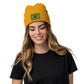 yellow color Brazil Beanie Hat Premium Quality / Embroidered Flag Of Brazil / 8 Colors / Recycled Polyester Clothing