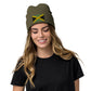 olive Jamaican Beanie Hat / Ribbed Knit Hat With Embroidered Jamaica Flag / 8 Colors Available / Recycled Polyester
