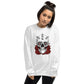 Skull Sweater / Soft Goth Sweatshirt / White