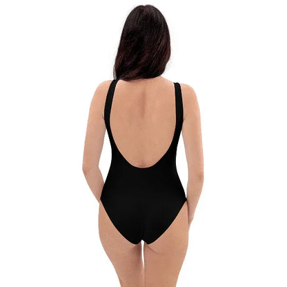 soft goth swimwear women low cut back screaming girl design
