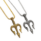 Trident Pendant Gold Color or Silver Color Jewelry