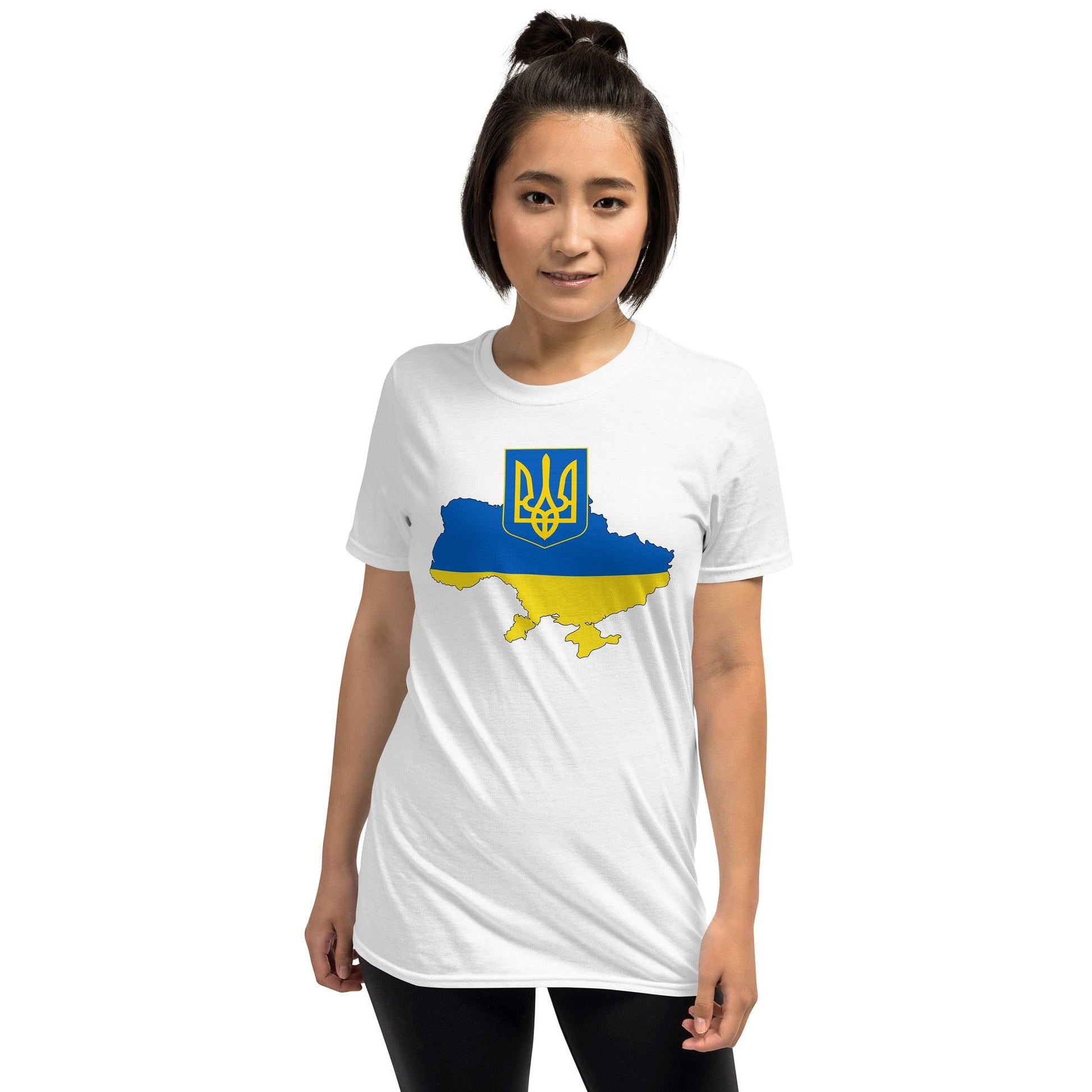 Ukrainian Shirt / Ukraine Flag Colors With Coat Of Arms / Unisex Shirt - YVDdesign