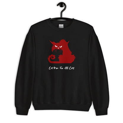 Cat Mom Sweatshirt / Shirt With Angry Cat / Customizable Sweatshirt - YVDdesign