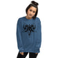 Goth Sweatshirt / Baphomet Sweater / Indigo blue 