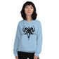 Goth Sweatshirt / Baphomet Sweater / Light blue 
