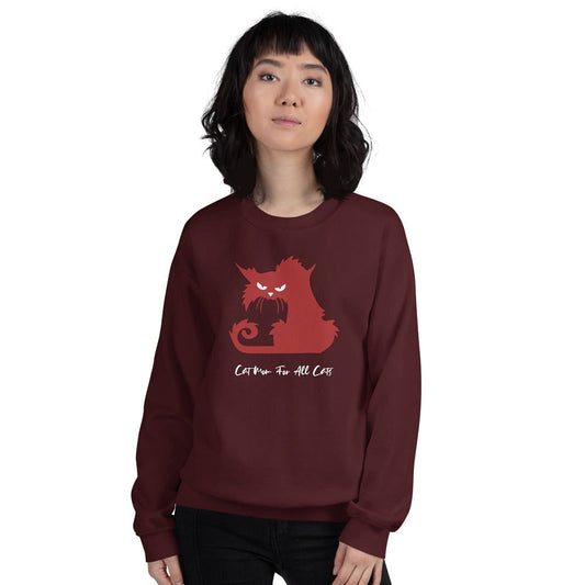 Cat Mom Sweatshirt / Shirt With Angry Cat / Customizable Sweatshirt - YVDdesign