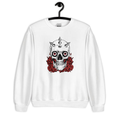 White Skull Sweater