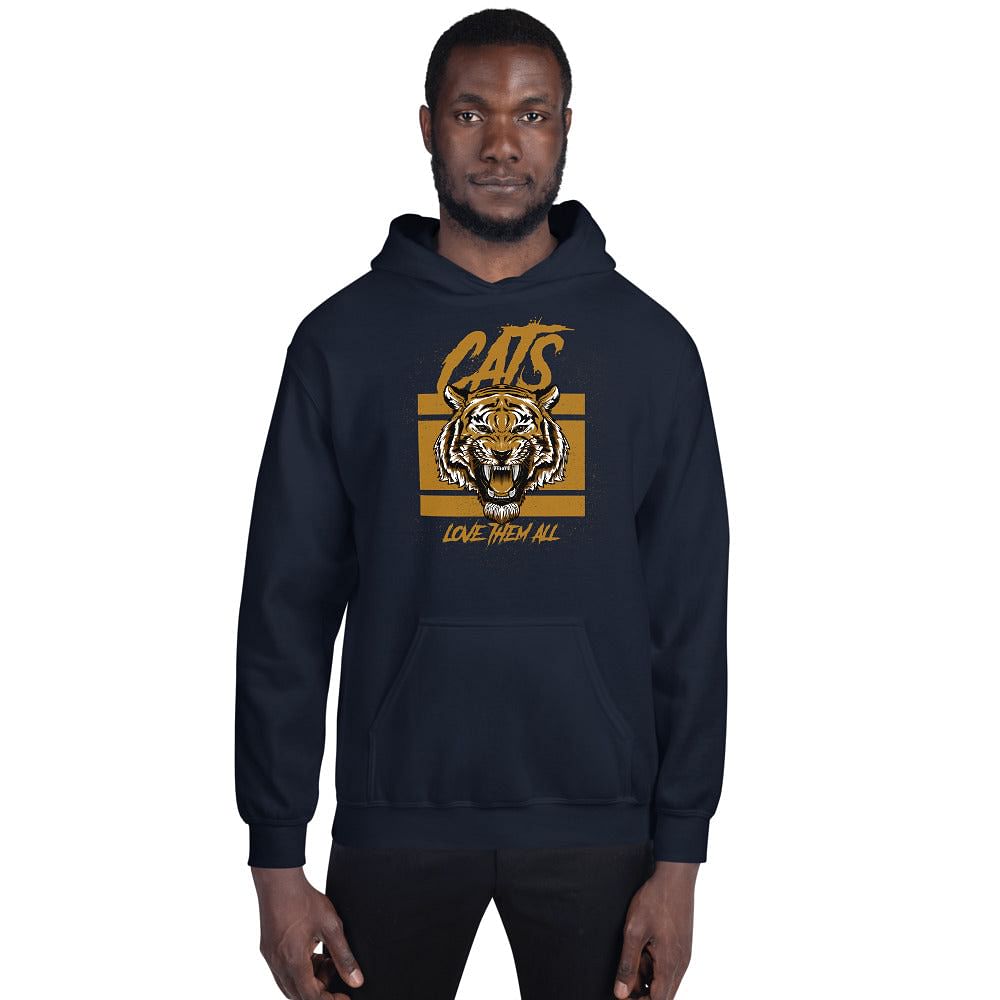 Cat Hoodie / Cat's, I Love Them All /  Available In Different Colors