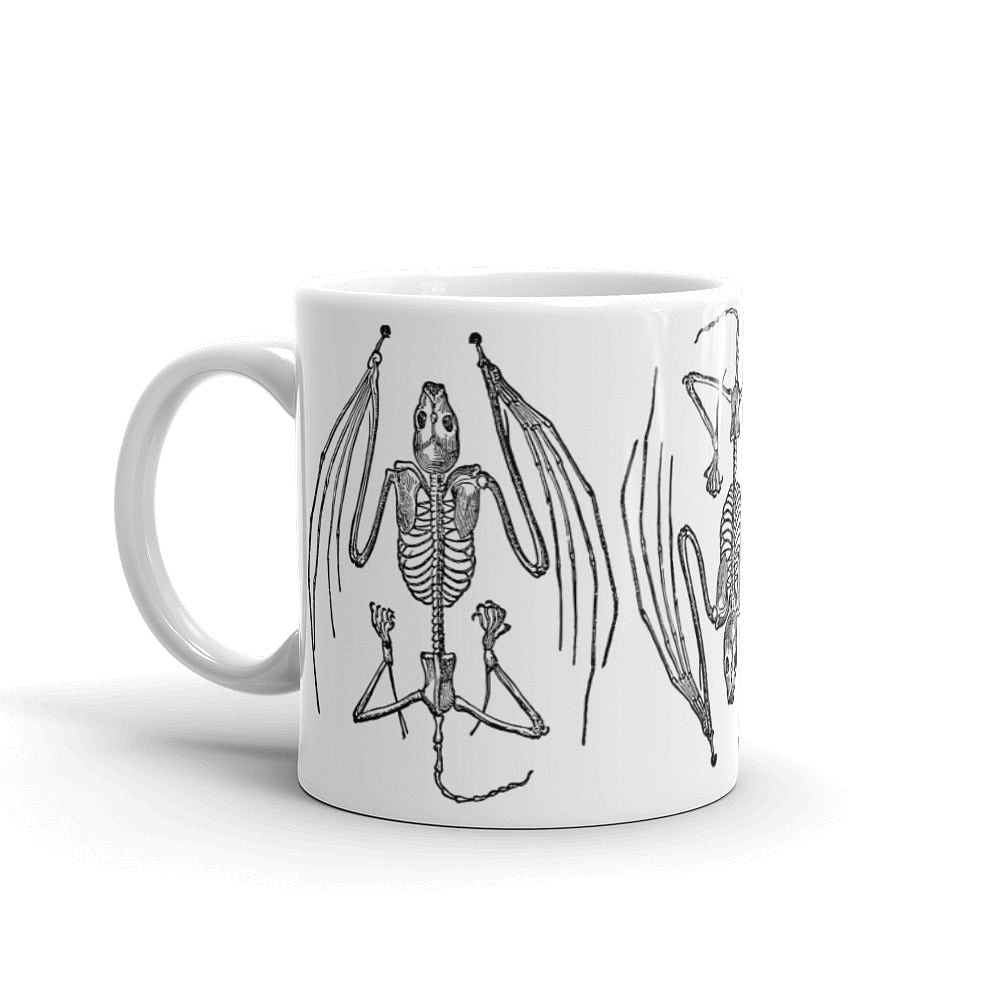 Bat Skeleton Mug / Ceramic Mug / Bat Lover Mug