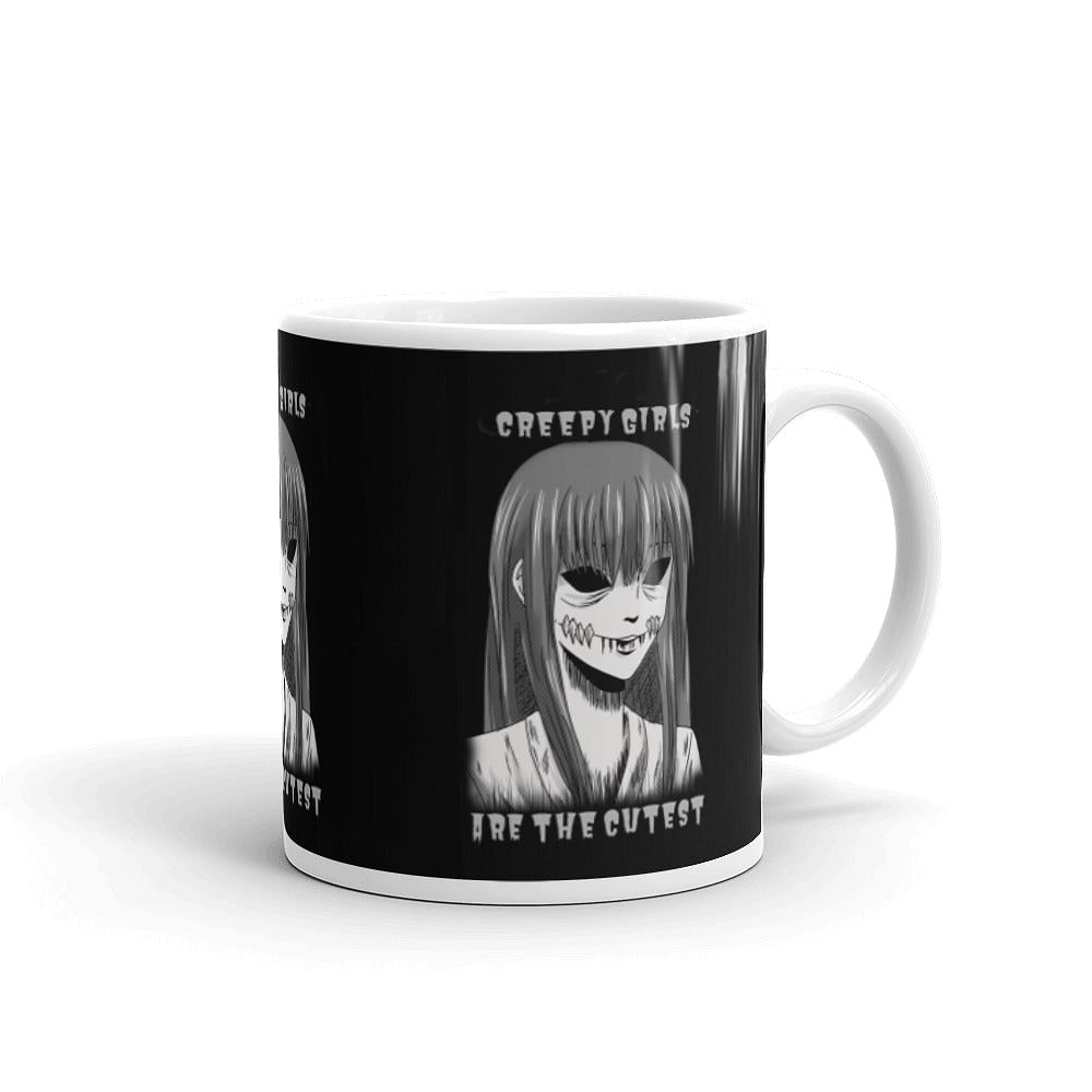 Soft Goth Mug / Creepy Mug / Scary Gift / Black Ceramic Mug