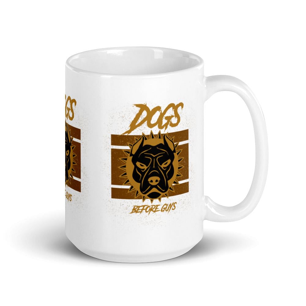 Coffee Mug With Quote 'Dogs Before Guys' / Ceramic Mug