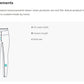 product measurements leggings